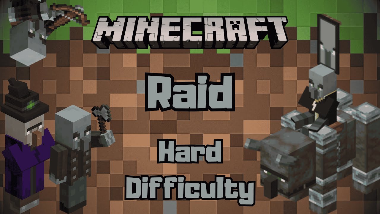 Beating A Raid - Minecraft - Hard Difficulty
