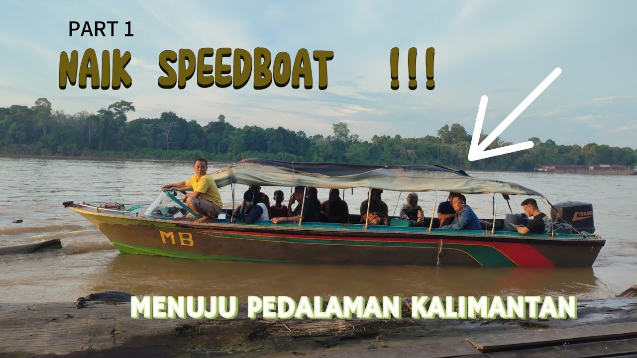 Naik Speedboat Ngebut di Sungai Kalimantan // Serasa Balapan di Tengah Desa Terapung Dayak Barito