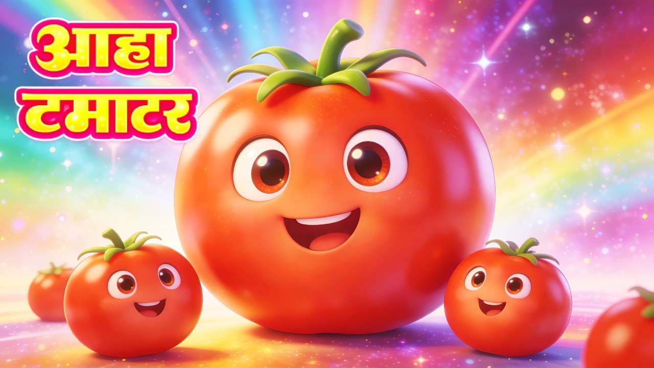 आहा टमाटर - Aaha Tamatar Bade Mazedar | Hindi Nursery Rhymes And Kids Song