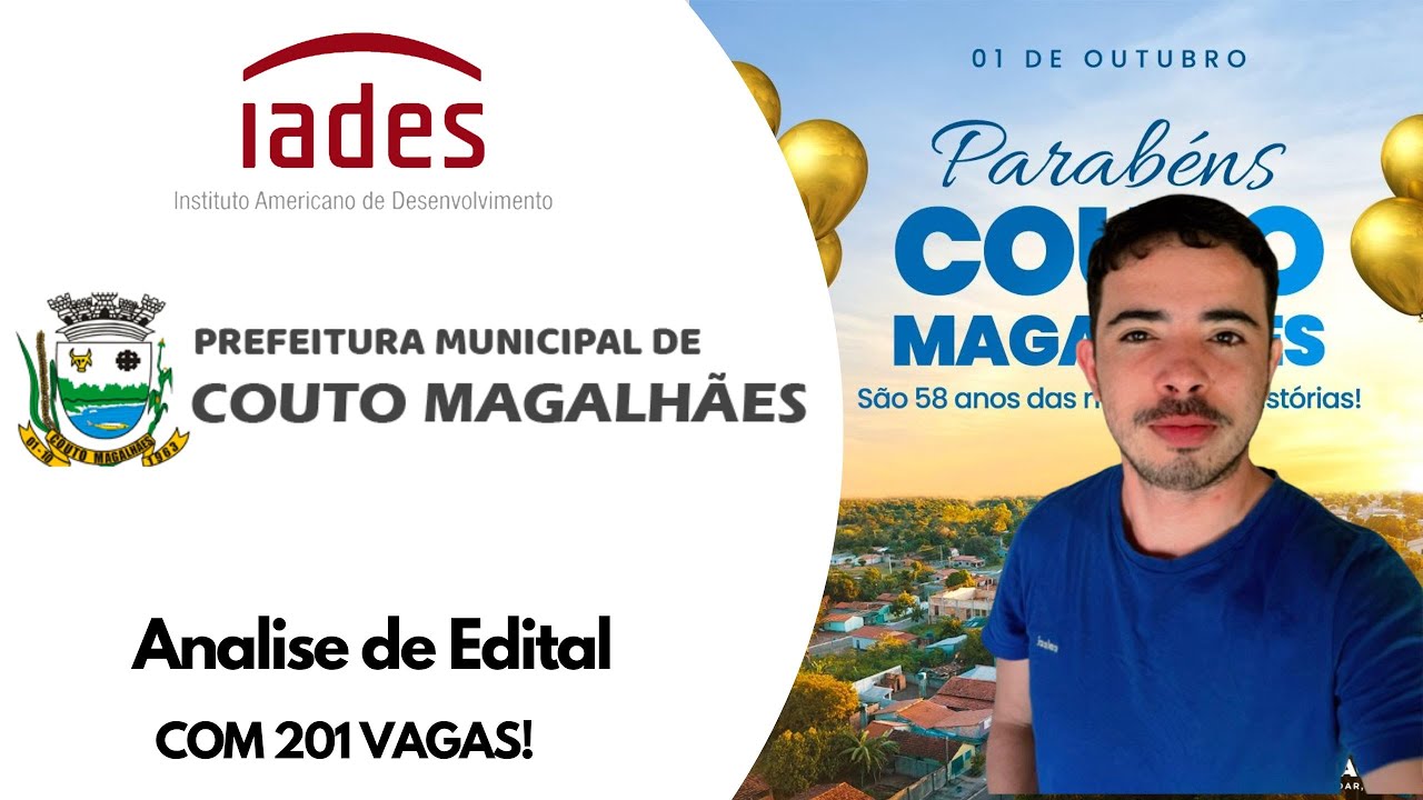 CONCURSO DE COUTO MAGALHÃES TO 2026: ANALISE DE EDITAL COM 201 VAGAS!!!