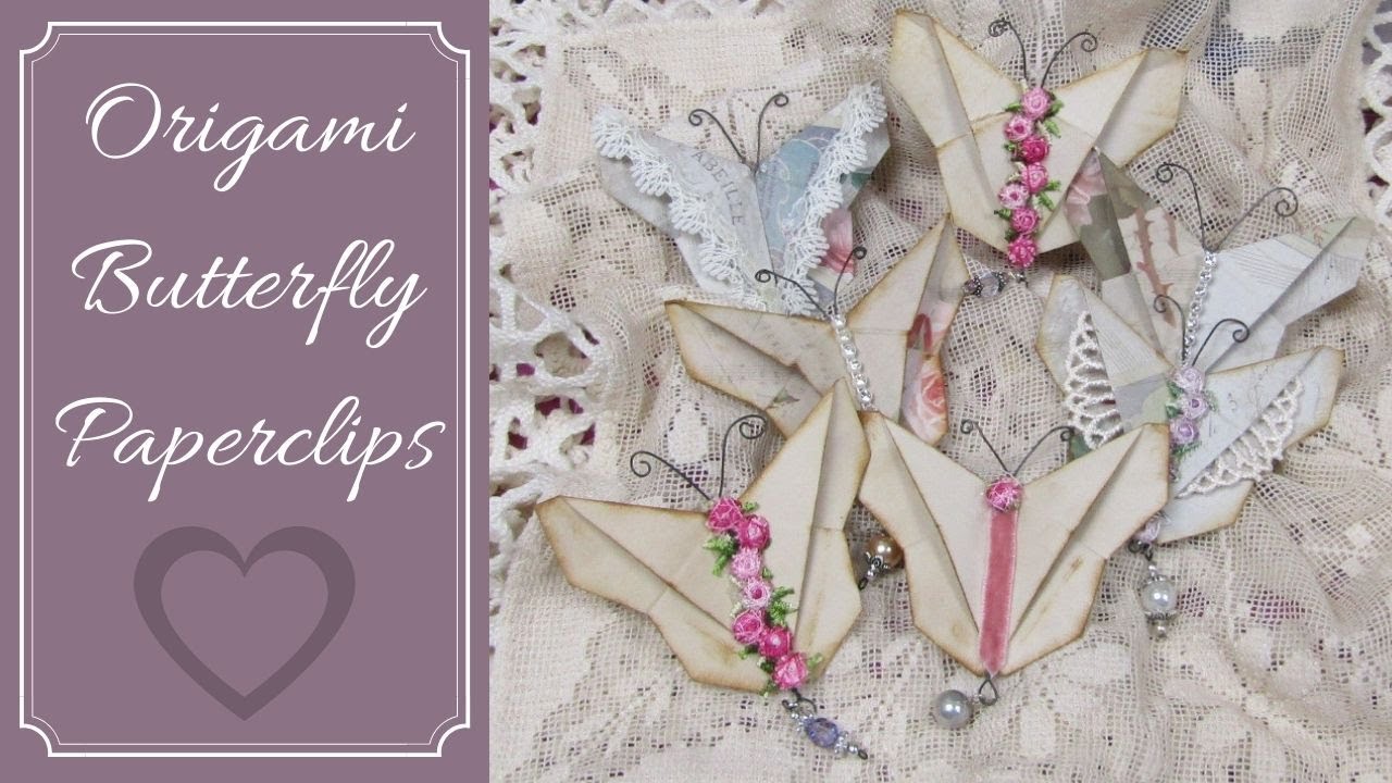 Origami Butterfly Paperclips
