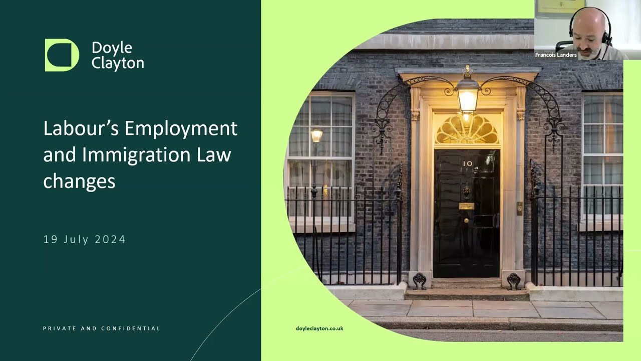 Webinar: Labour's employment and immigration law changes
