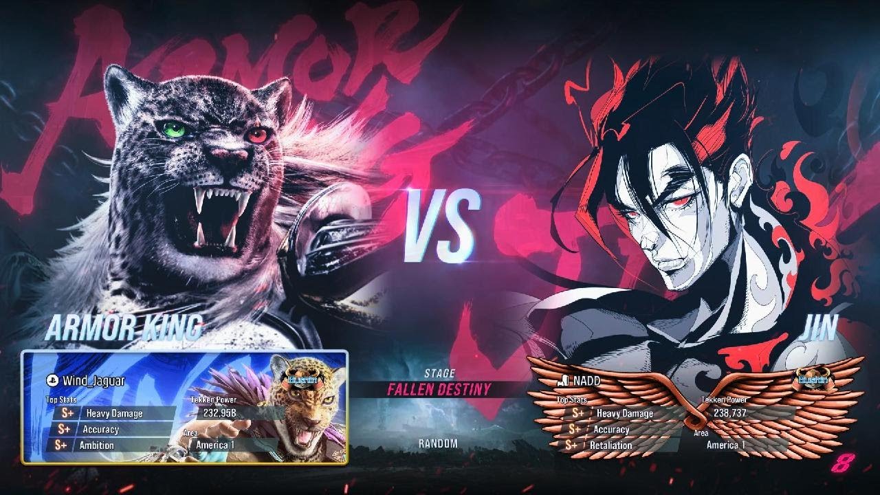 Armor King vs Jin🔥 Tekken8 Wind_Jaguar vs NADD Ranked Match! Part 2