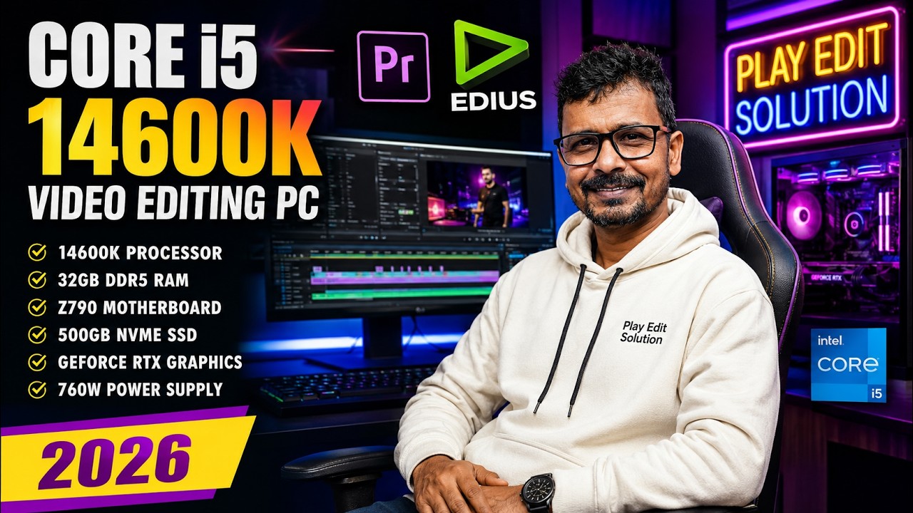 intel 14600k Gigabyte z790 Motherboard 🔥 || 4k Video Editing Pc Build 2025 || 🤩 Play Edit Solution