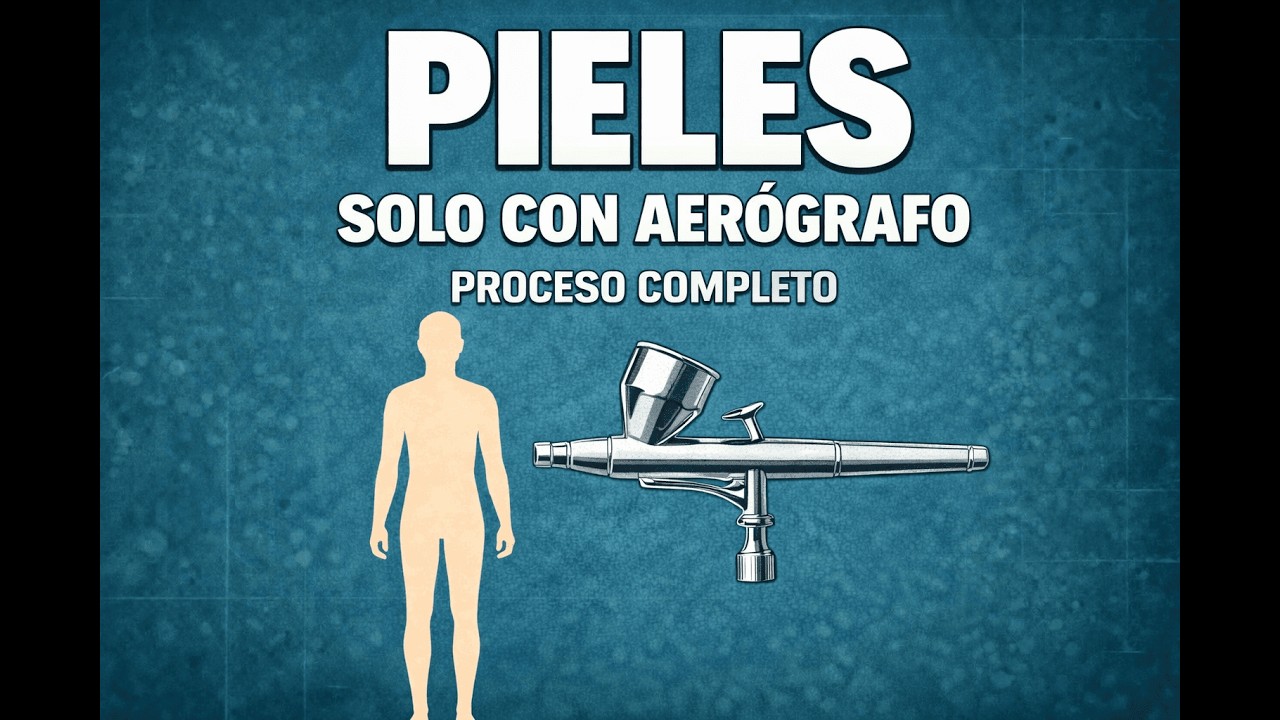 Hacemos piel SOLO con aerografo, proceso completo