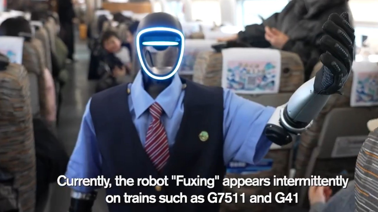 Humanoid robot attendant joins high-speed train crews for Spring Festival travel rush