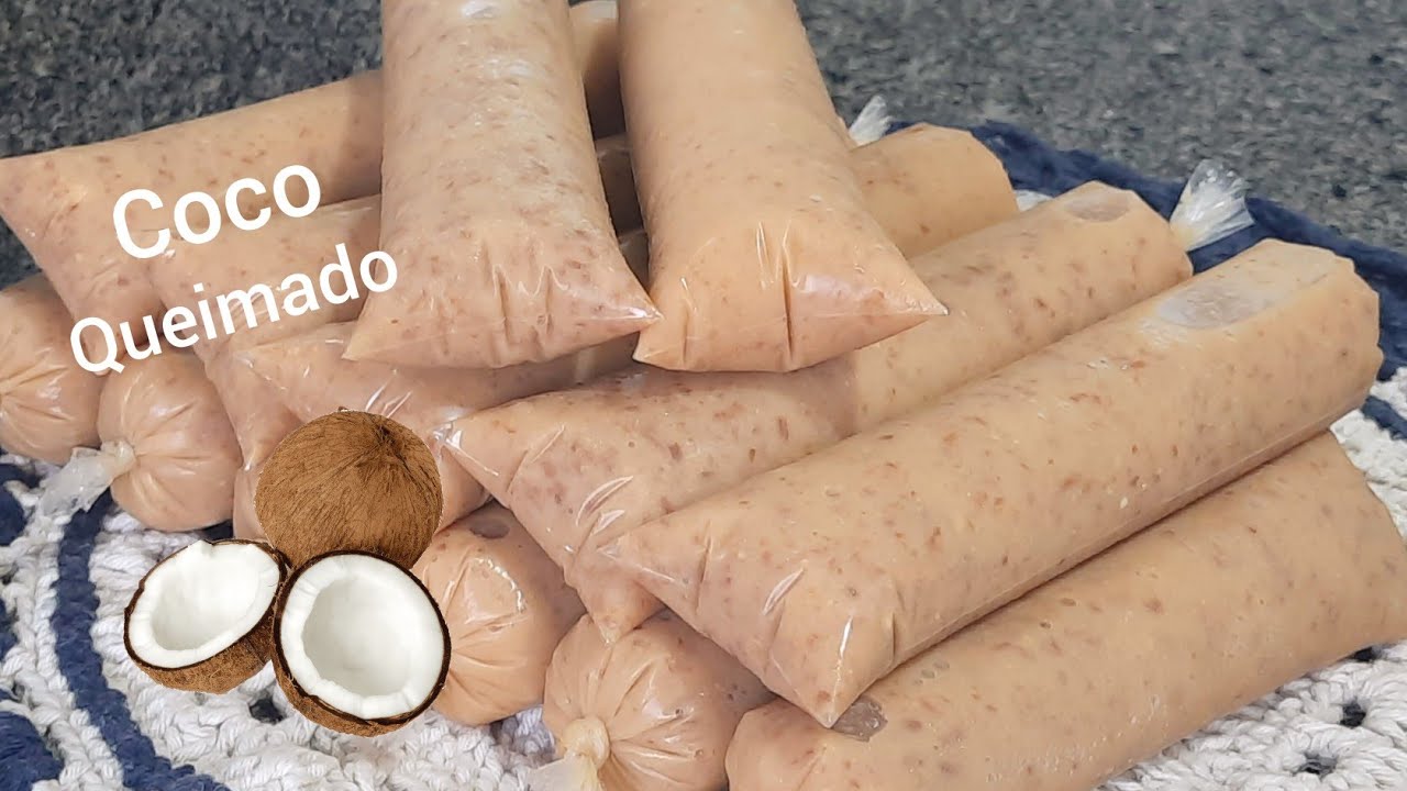 GELADINHO DE COCO QUEIMADO SEM LEITE CONDENSADO E SEM CREME DE LEITE,  SUPER CREMOSO / BASE COZIDA