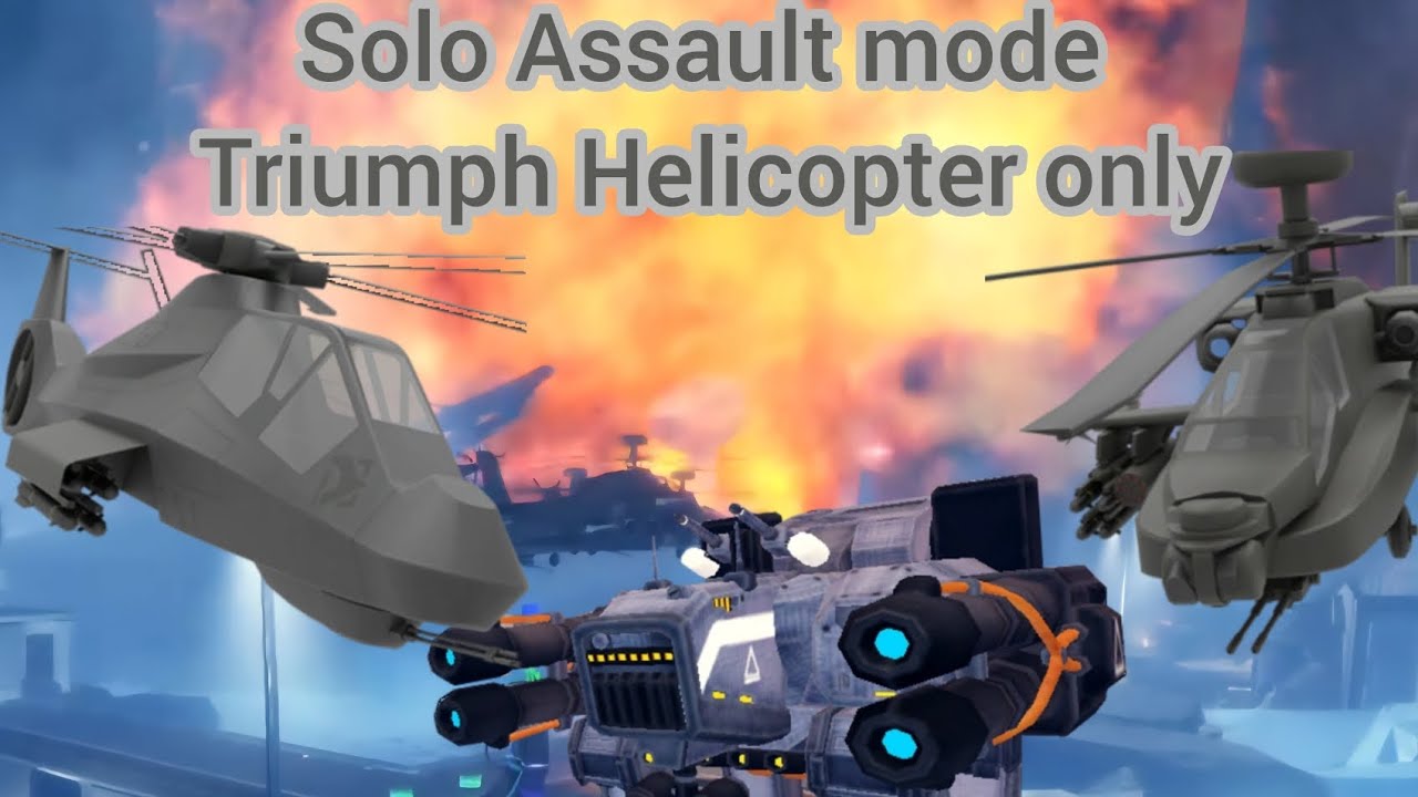 Solo Assault mode Triumph (Helicopter only) Roblox TDX