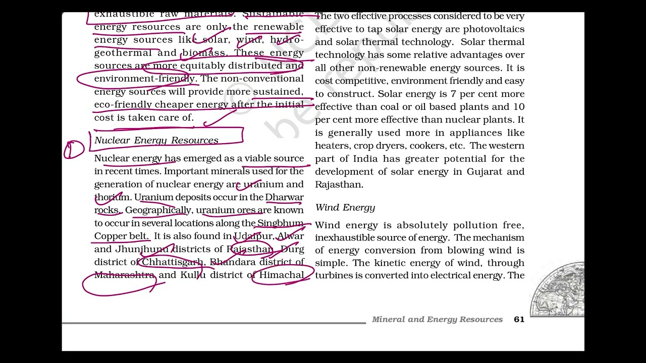 Non Conventional Energy Resources | Part 1| Mineral and Energy Resources | Class 12 Geography 