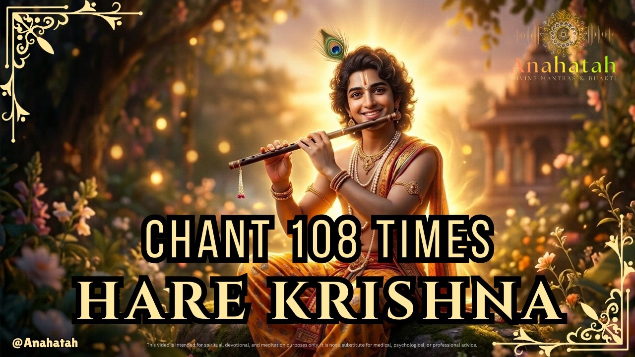 108 Times Hare Krishna Mantra 🙏 Powerful Chant for Peace, Positivity & Divine Blessings #HareKrishna