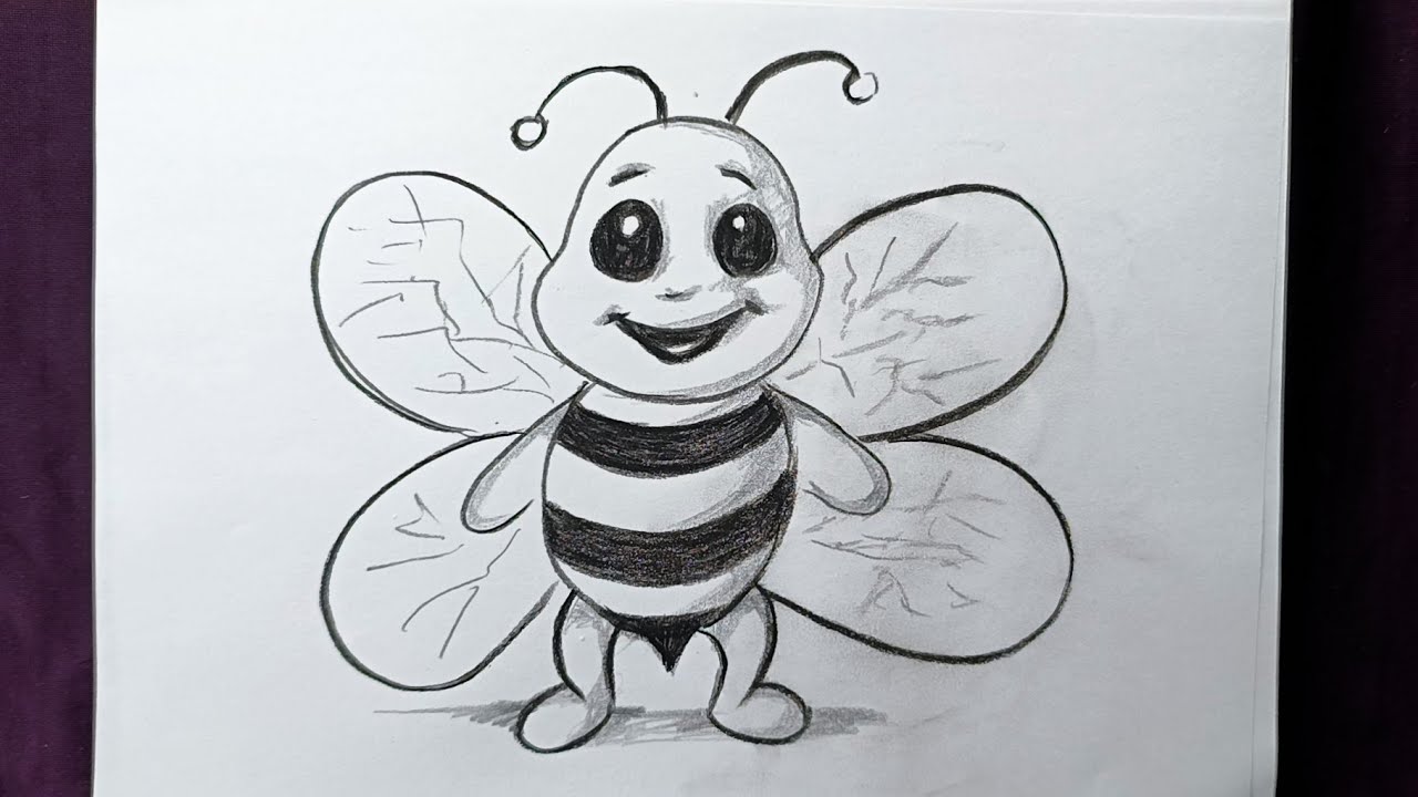 How to draw a cute wasp