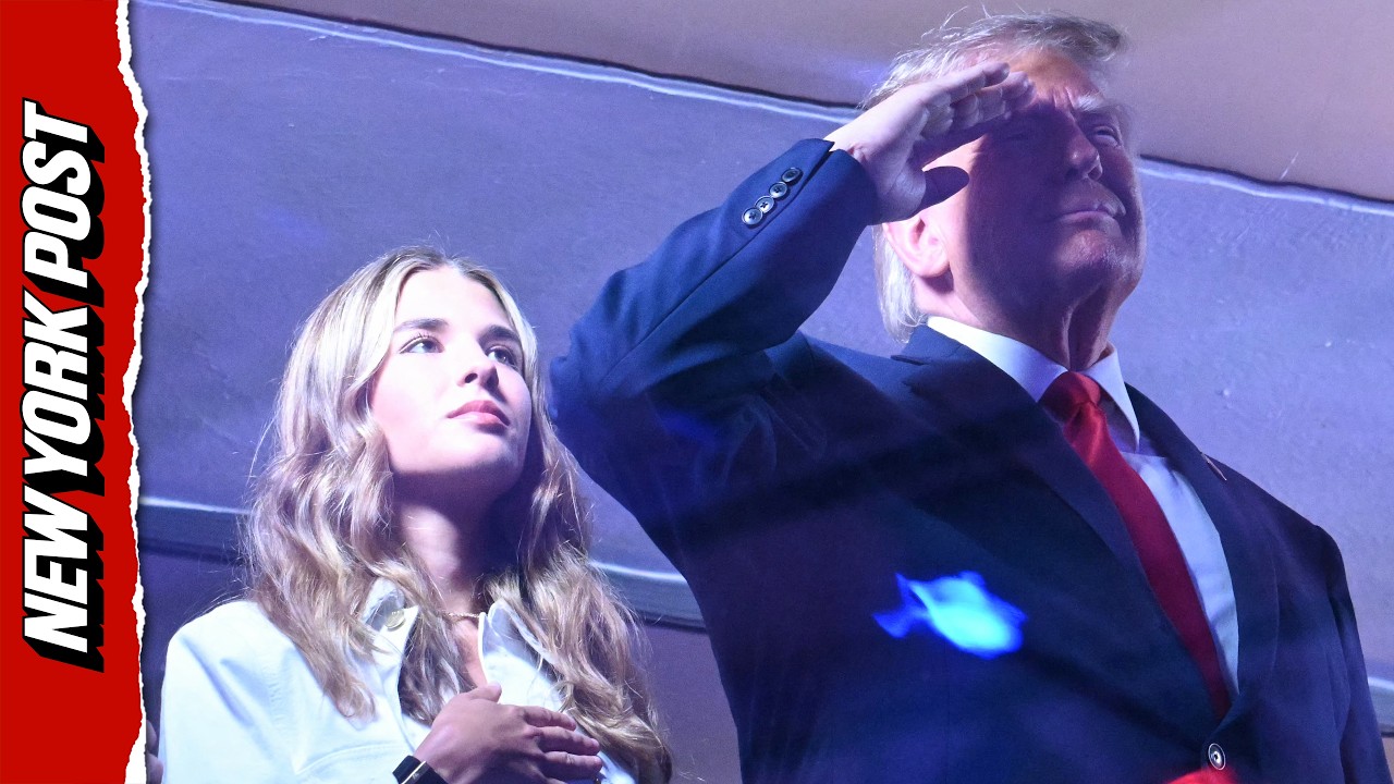Watch Kai&rsquo;s Face as Trump Defiantly Holds Salute in Face of Boos at Knick's Game