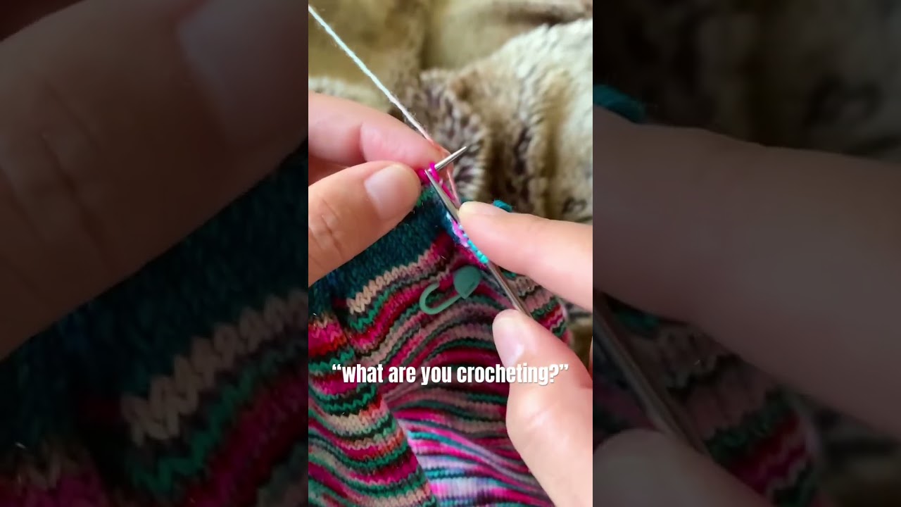 two needles = knitting, one hook = crocheting. #knitting #handdyedyarn #knitsocks