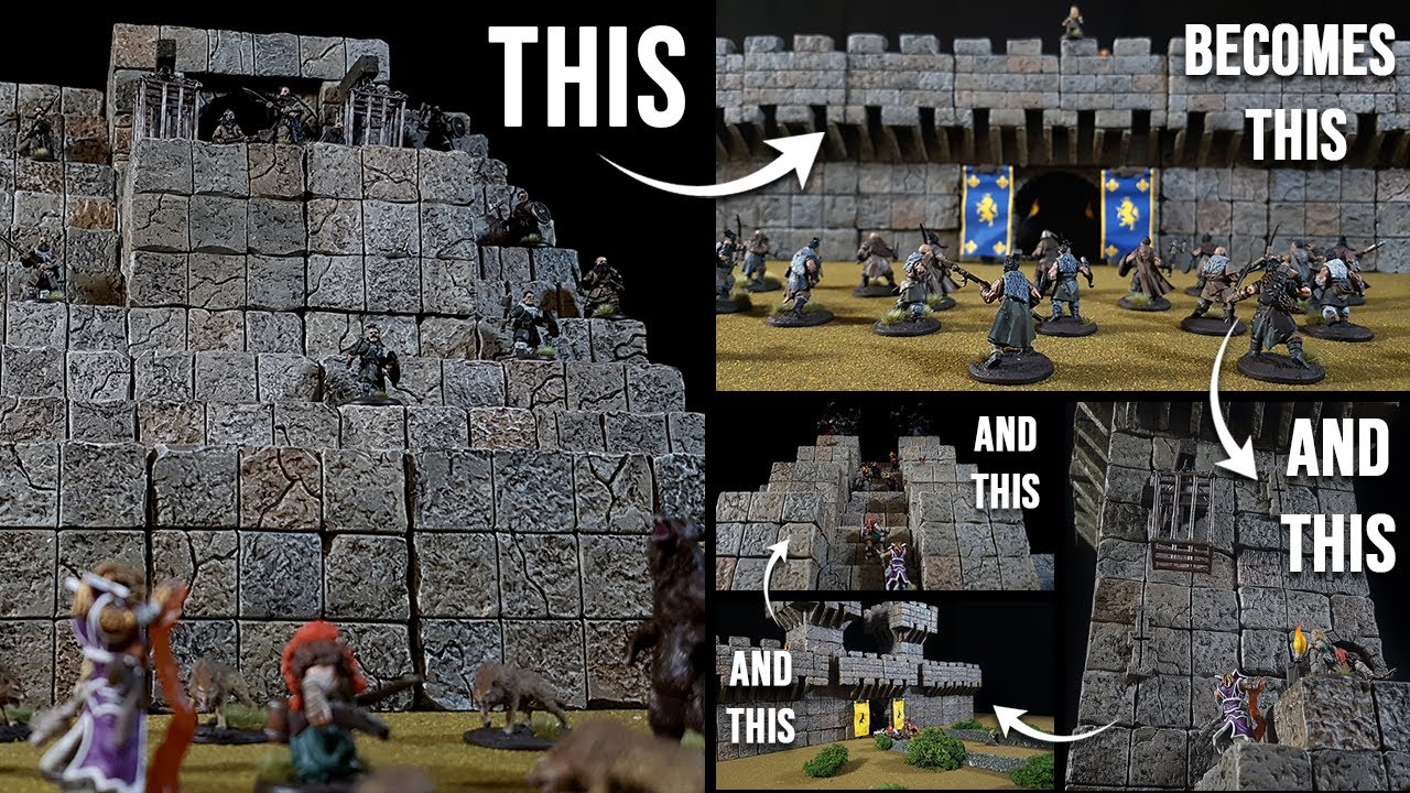 Modular Terrain for D&D - The Wall and Temple System