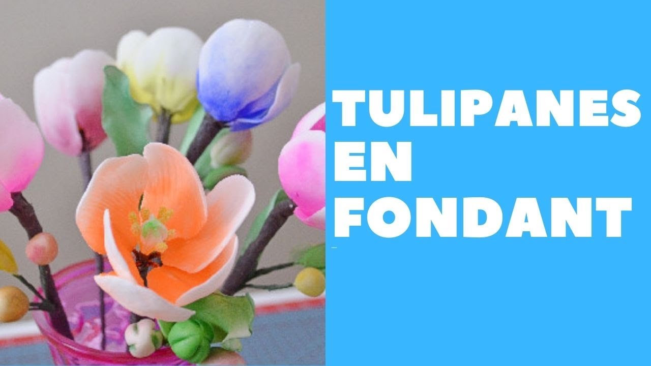 Tulipanes en Pasta de Goma