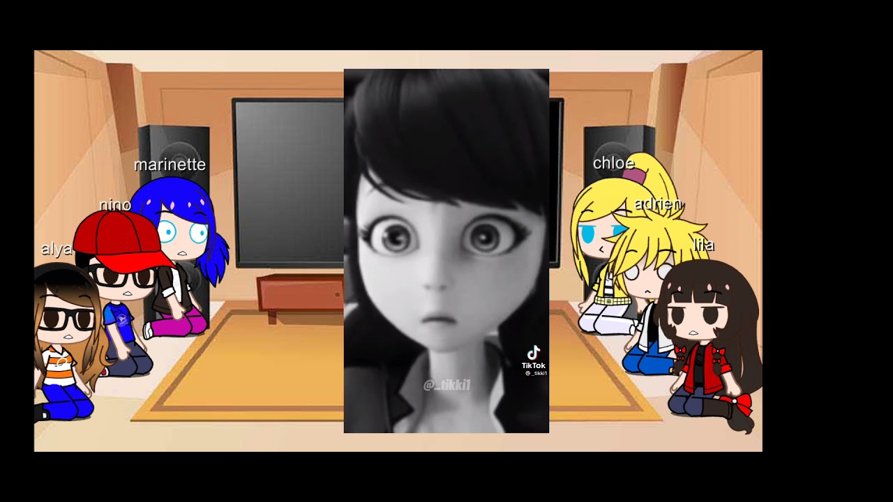 los personajes de miraculos ladybug reaccionan a sus tiktok parte 3