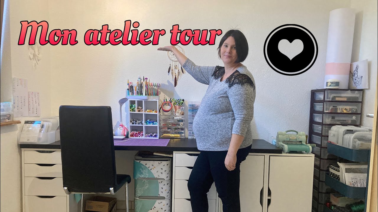 AVANT / APRÈS de mon atelier scrapbooking.. beaucoup de travail pour mettre en place 😉 ♥️