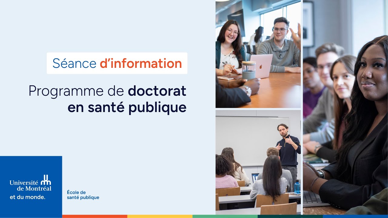 Étudier au doctorat en santé publique | Séance d'information
