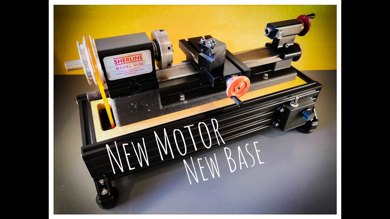 (Pt.3) A new base and motor for the Sherline micro lathe