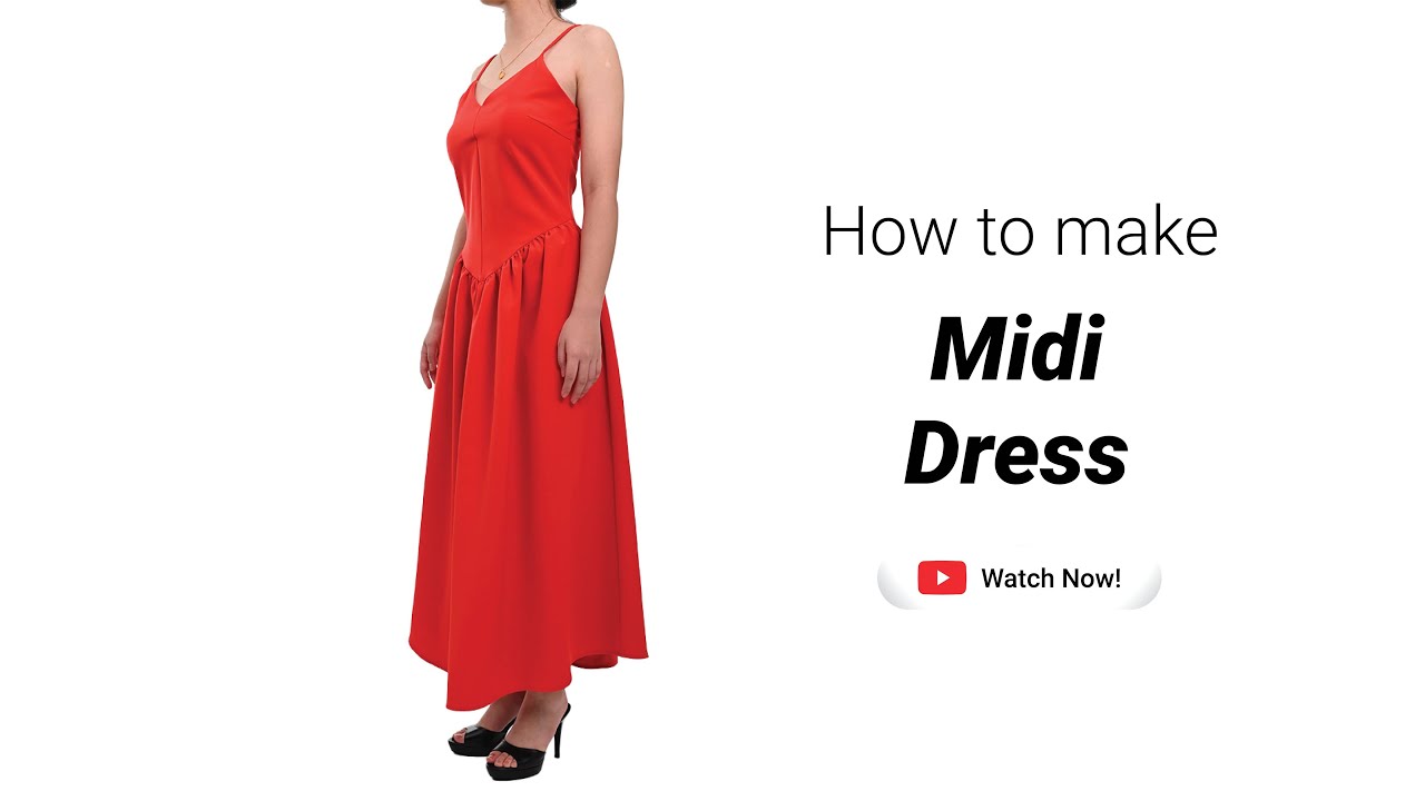 How to Sew a Chic Midi Dress: Step-by-Step Tutorial - Free Sewing Pattern (#2217)