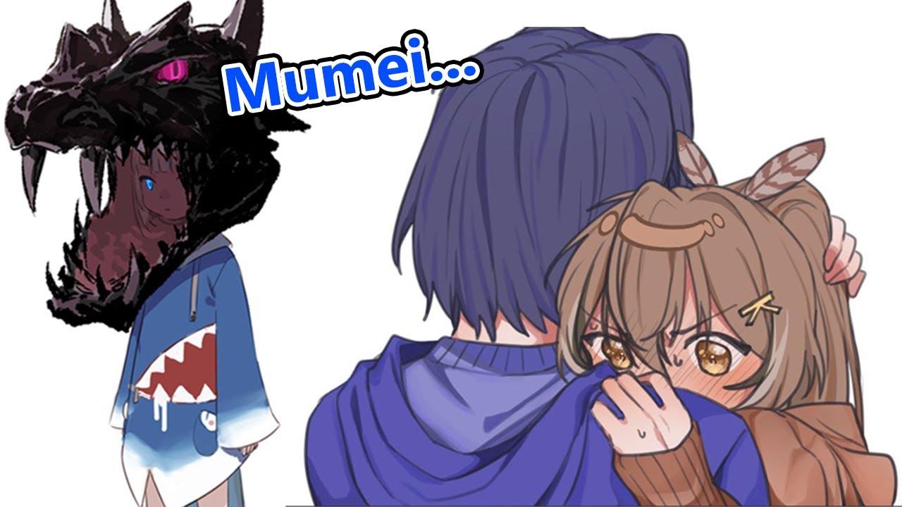 Mumei got scared by Gura
