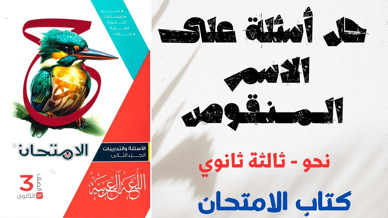 حل تدريبات على الاسم المنقوص بكتاب الامتحان للصف الثالث الثانوي 2025
