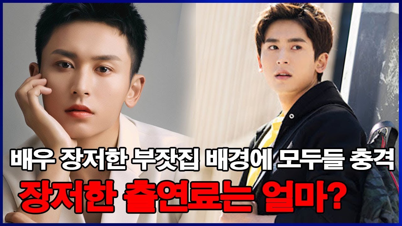 배우 장저한 부잣집 배경에 모두들 충격! 장저한 출연료는 얼마?