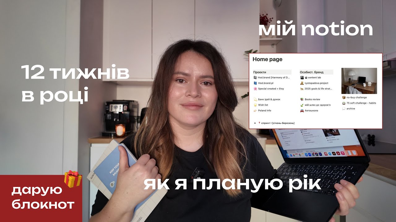 📓 💭 Ефективне планування року. Постановка цілей. 12 тижнів в році &  мій Notion 🗓️
