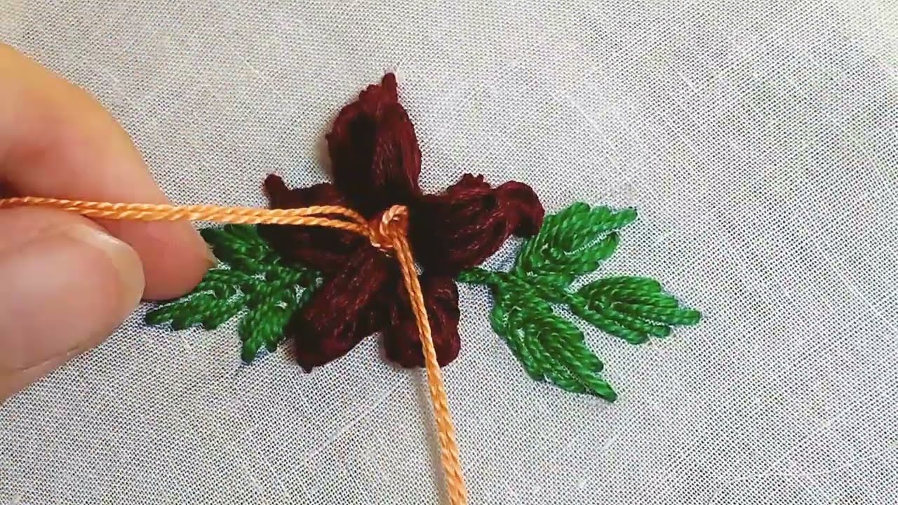 Learn how to do a 3D flower | Hand Embroidery tutorial
