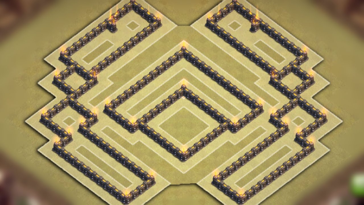 Clash of clans - Town Hall 8 (TH8) Anti 3 Star War Base [Anti Hog/Anti Dragon] + Replays