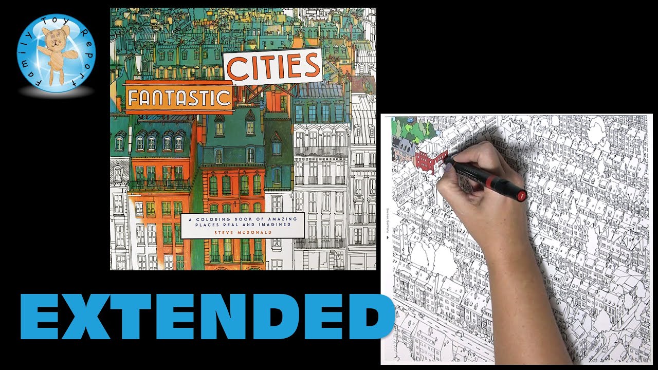 Fantastic Cities Steve McDonald Adult Coloring Book Bremen Germany Extended - Family Toy Report