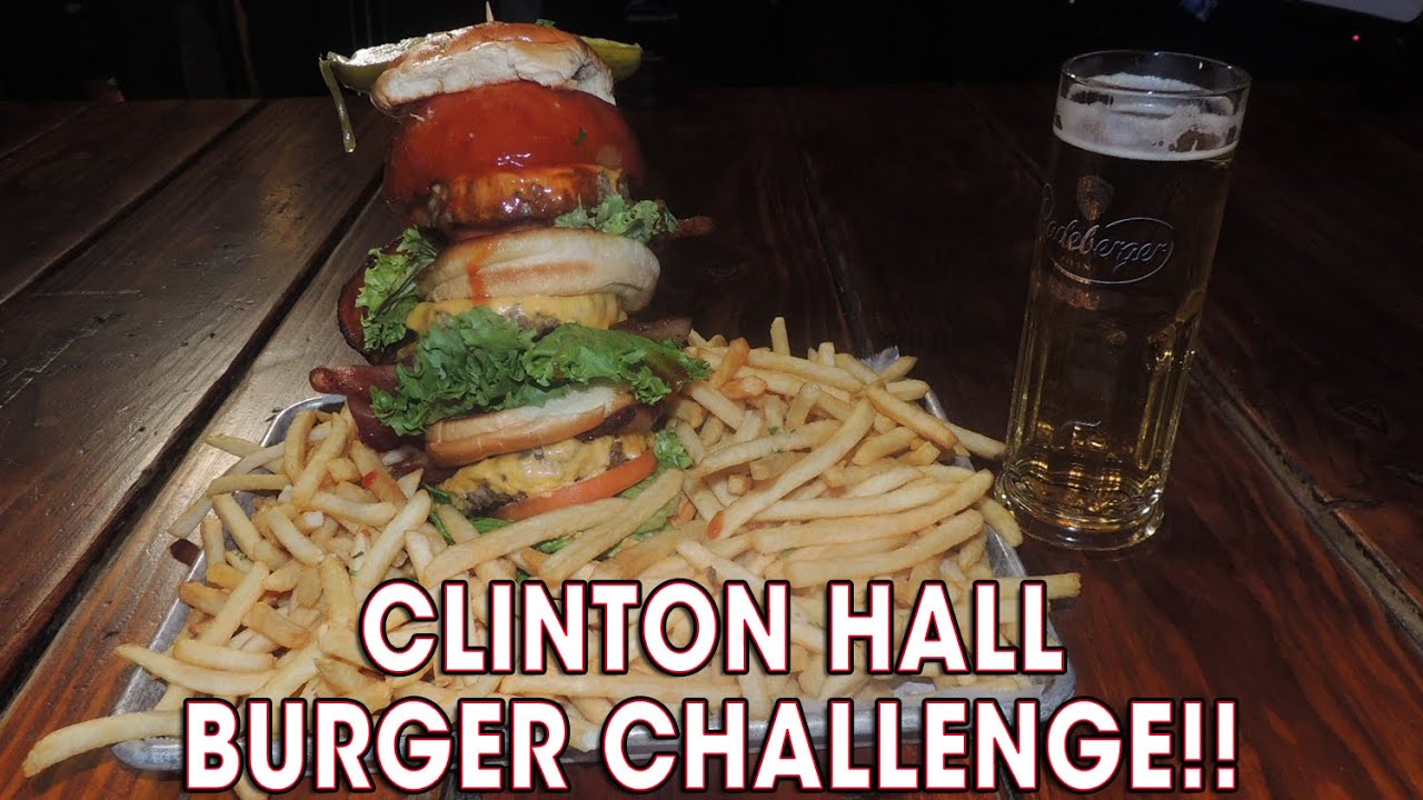 Clinton Hall Burger Challenge w/ Wayne Algenio!!