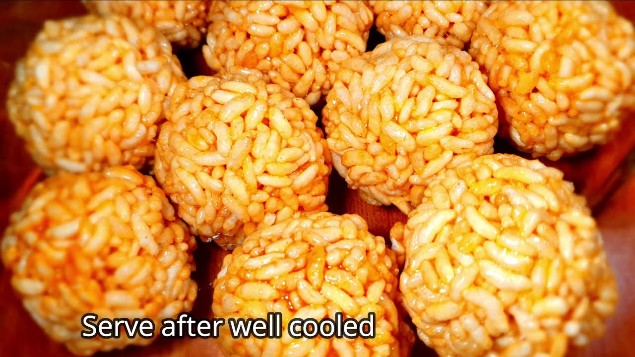 CARAMEL PUFFED RICE LADOO ||