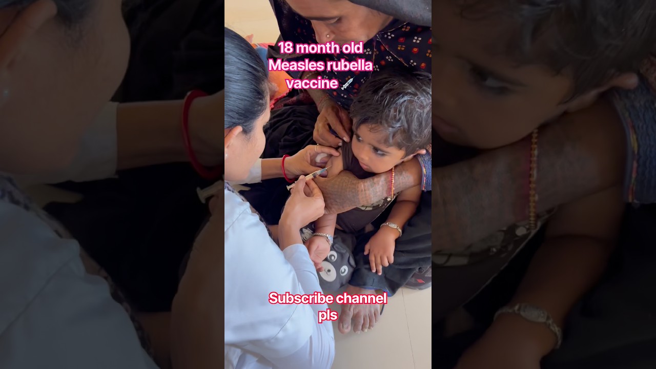 18 month old baby given measles rubella vaccine 💉Injection video! #kidvaccine#viral#new#health#fyp
