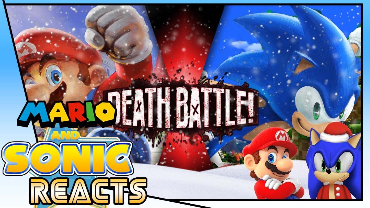 Sonic & Mario React to Mario VS Sonic (2011) | DEATH BATTLE!
