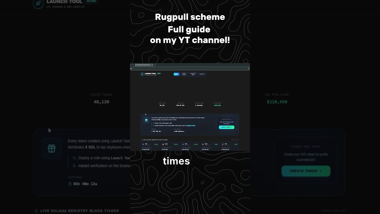 How to Rug Pull Solana Meme Coin #rugpull #launchmemecoin #rugpulltutorial