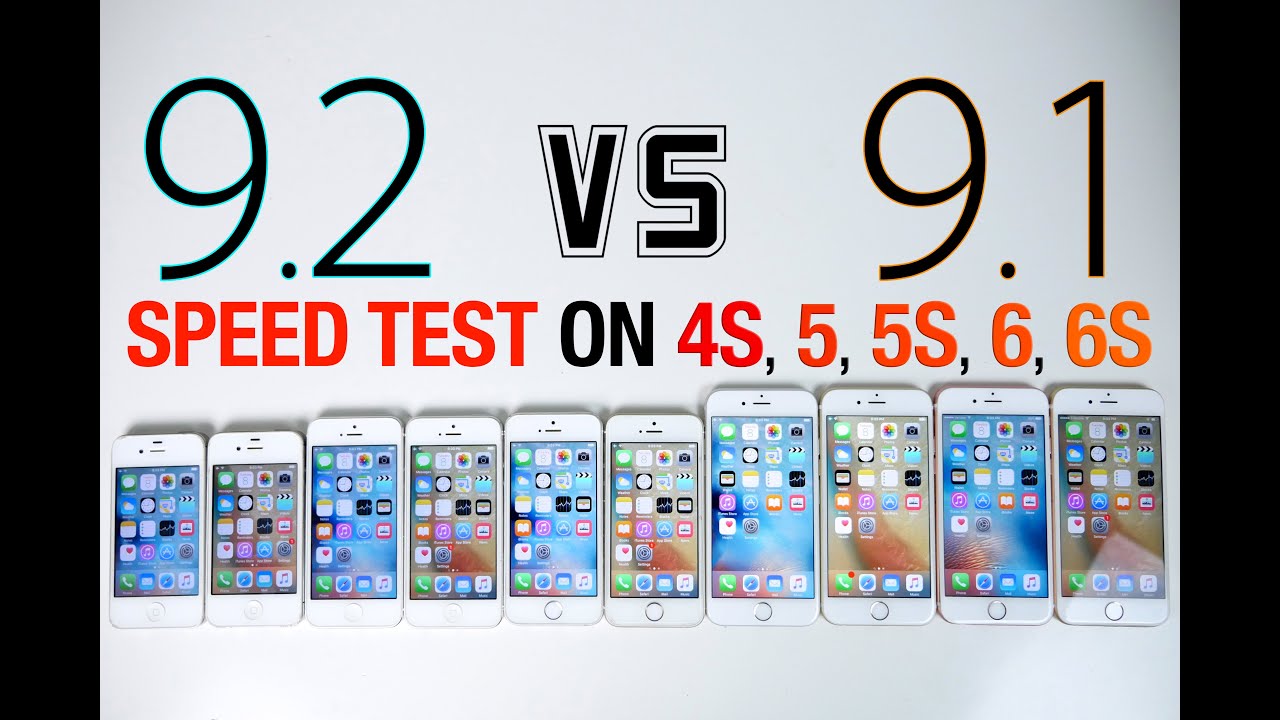 iOS 9.2 vs iOS 9.1 Speed Test on iPhone 6S, 6, 5S, 5 & 4S - iOS 9.2 Faster?