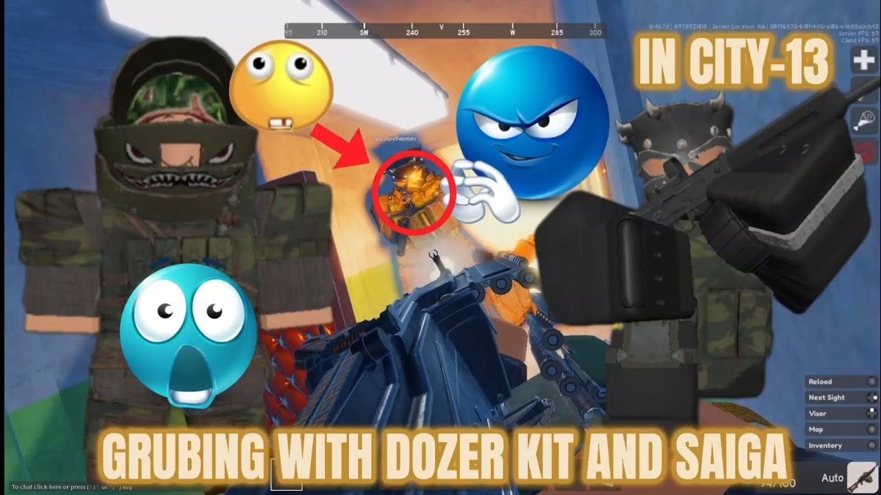 Grubing with DOZER KITS and SAIGA in CITY-13 (Project delta)