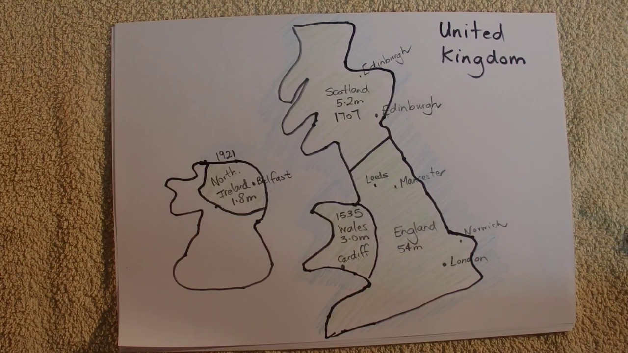 ASMR - Map of United Kingdom - Australian Accent - Chewing Gum & Describing in a Quiet Whisper