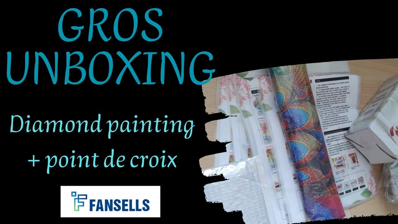 Gros unboxing Fansells point de croix et diamond painting #unboxing #fansells #diamondpainting #news