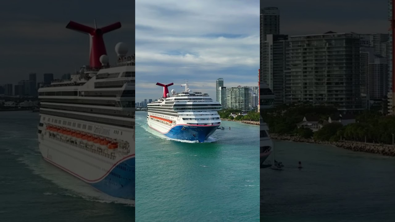 Carnival Conquest cruise ship departing from Miami
