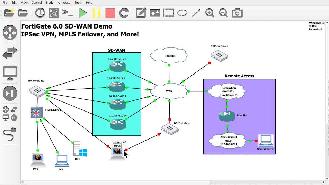 1. Построение топологии SD-WAN для тестирования в GNS3 — Часть 1