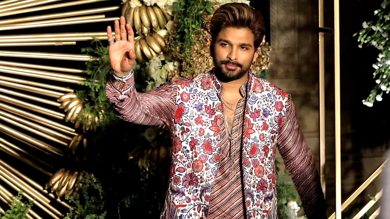 Icon Star Allu Arjun Visuals At #Virosh Reception | Vijay Deverakonda | Rashmika Mandanna | 70MM