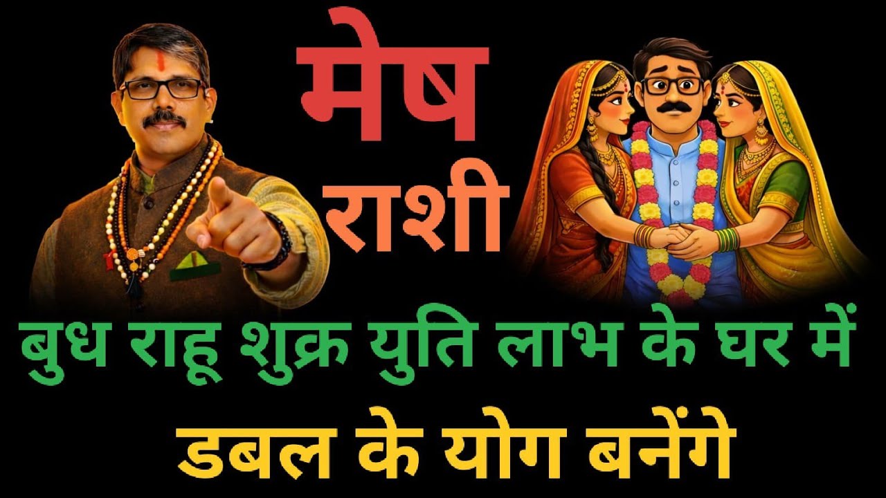 Mesh rashi Arirs Rahu Budh shukr yuti । लाभ प्राप्त होगा । डबल के योग शेयर मार्केट से  ।