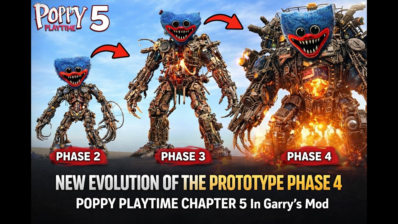NEW EVOLUTION OF PROTOTYPE PHASE 4 in POPPY PLAYTIME CHAPTER 5 (Garry&rsquo;s Mod)