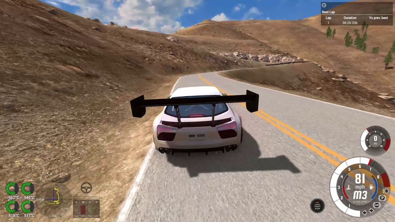 BeamNG - SBR4 Hillclimb vs Pikes Peak