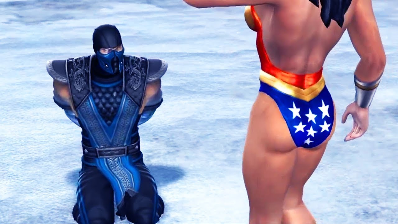 Jax Saves Subzero From Wonder Woman and Captain Marvel - Mk vs Dc Universe