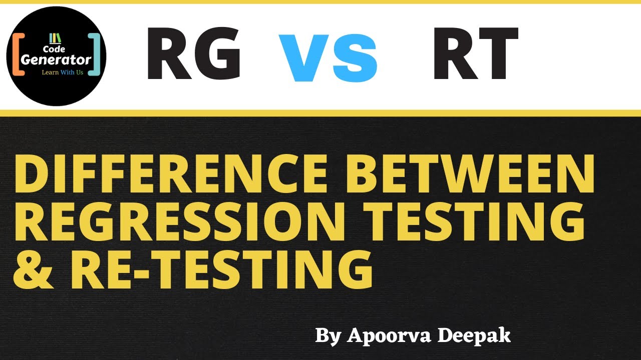 Difference Between Regression Testing And RE-Testing | Difference Between Regression  And Re-Testing
