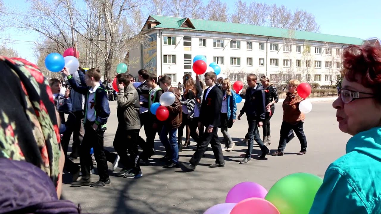 Парад 9 мая 2015 г. Краснокаменск