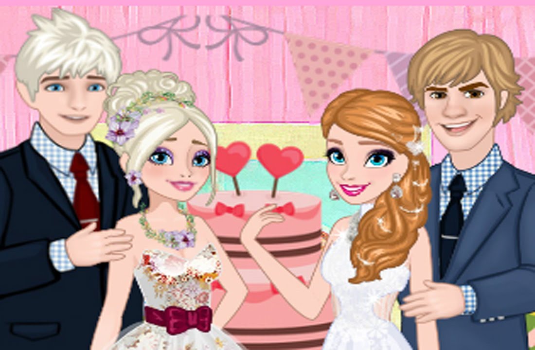 Frozen Sisters Wedding Party  - Elsa and Anna Dress Up and Make Up Game